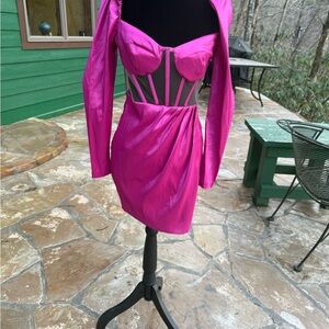 NWT NBD Fuchsia Talulla Mini Dress 🚨 MINOR FLAW 🚨 MSRP $228 size small